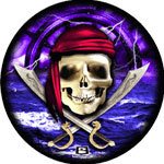 Pirate Skull w Ship Ball