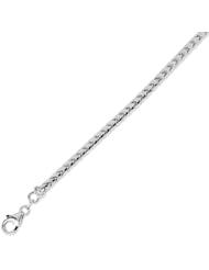 14K Solid White Gold Franco Chain Bracelet 3.7mm (9/64 in.) - 8 in.