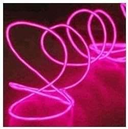 Usahitec JYtrend (TM) 9ft Neon Glowing Strobing Electroluminescent Wires (El Wire) + Controller, Pink