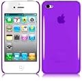 Purple Slim Crystal Back Case Cover See Through for iphone 4S / iPhone 4 4G HD Keep Talking iPhone 4 Cases and Covers