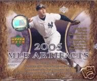 2005 Upper Deck Artifacts Baseball Cards Hobby Box (10 packs/box, 4 autographs or memorabilia cards per box)
