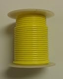YELLOW 18AWG Stranded 600V, Teflon® Insulated Hook Up Wire - 100' Roll