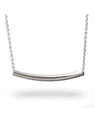 Bar Charm Necklace Sterling Silver Bar Necklace