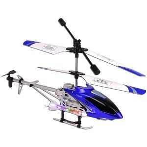 Fly Dragon HJ2281 (Blue) Large (1:34 Scale) Gyro Twin Propeller R/C Helicopter w/LED Lights & 3-Channel Remote