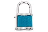 Sterling Silver Blue Leather Keyring
