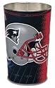 New England Patriots NFL 15" Inches Metal Trash Can/Waste Basket