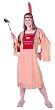 RED Ceremonial (not Tan as shown) Teen Running Brook Indian Girl Costume (Weapon not included)