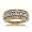 10KT Yellow Gold Ring w 1/2 Carat Diamond 3 Row Design