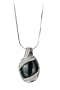 SilverDevotion Sterling Silver with Onyx Sterling Silver Pendant