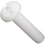 Acetal Machine Screw, Pan Head, Slotted Drive, #6-32, 3/16" Length (Pack of 10)