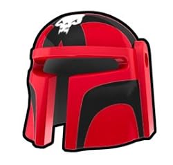 Red Mando Ghes Helmet - LEGO Compatible Minifigure Piece