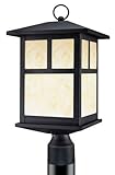 IMAGE OF Westinghouse 64832 - 1 Light Textured Black Outdoor Post Top Lantern Light Fixture