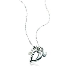 Fossil Damen-Collier Herz Edelstahl Zirkonia Perle 38-43 cm JF85988040