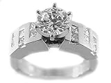 1.58ct. 14K. White Gold Diamond Engagement Ring