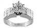 Jewelry : 1.58ct. 14K. White Gold Diamond Engagement Ring