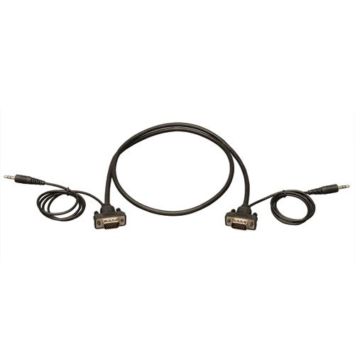 TRIPP LITE SVGA/VGA RGB Coax Monitor Cable with Audio HD15 M/M 3.5mm M/M - 6 Feet (P504-006-SM)