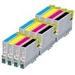 T0715 12 Pack - 3 Set of 4 Compatible Ink Cartridges for Epson Stylus S20 SX100 SX105 SX200 SX205 SX400 SX405 S21 SX110 SX115 SX410 SX415 SX515W SX210 SX215 T0715/TO715/T715 (Contains 3x : T0711 T0712 T0713 T0714) - Latest Version Chip