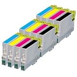 T0715 12 Pack - 3 Set of 4 Compatible Ink Cartridges for Epson Stylus S20 SX100 SX105 SX200 SX205 SX400 SX405 S21 SX110 SX115 SX410 SX415 SX515W SX210 SX215 T0715/TO715/T715 (Contains 3x : T0711 T0712 T0713 T0714) - Latest Version Chip