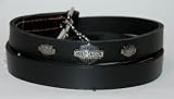 Coastal Pet Harley-Davidson Leather Dog Leash / Lead (Black, 4 ft. L x 5/8 Inch W)