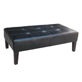 4D Concepts Large Faux Leather Coffee Table