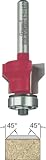 Freud 41-402 Two Flute Flush and 45-Degree Bevel Trim Router Bit with 1/4-Inch Shank