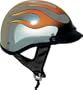 chrome flame DOT motorcycle helmet