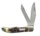 Schrade 227UH Uncle Henry 2-Blade Folding Bowie Knife, Yellow