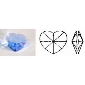 28MM SWAROVSKI STRASS SAPPHIRE BLUE CRYSTAL HEART 8781 by 