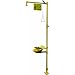 Bradley S19-310FW Galvanized Steel 3 Spray Head Combination Drench Showers and Eyewash Unit with Plastic Bowl, 20 GPM, 10" Width x 90-1/2" Height x 25-3/8" Depth, Yellow