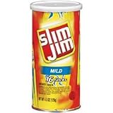 Slim Jim Mild Meat Sticks 4.5 Oz Can (Pack of 2)