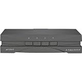 Araneus AVS-41 4-Way A/V Selector - TV, DVD Player, VCR, Laser Disc Player, Home Theater, Camcorder, Satellite Receiver, Cable Box, Video Game Console, Speaker Compatible - 4 x RCA Composite Video In, 4 x RCA S-Video In, 4 x 3.5mm Stereo Audio Line I