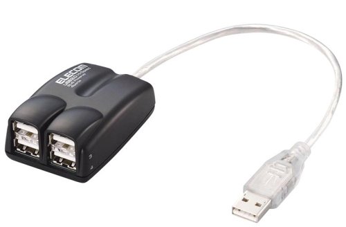 ELECOM U2H-R4BBK �o�X�p���[��p4�|�[�gUSB2.0�n�u