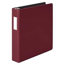 Wilson Jones Heavy Duty D-Ring Binder, 1.5-Inch Capacity, Dark Red (W384-34CPP)