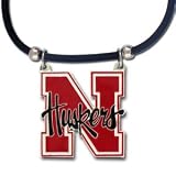Nebraska Cornhuskers Logo Pendant Rubber Necklace - NCAA College Athletics Fan Shop Sports Team Merchandise