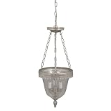Globe One-Light Pendant, Brushed Steel with Clear Globe #6172201