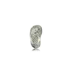 Flip Flop Sandal Pendant Sterling Silver Charm w/Detail