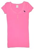Abercrombie & Fitch Women Moose Logo Henley T-Shirt