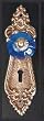 Decorative Nickel and Blue Door Knob Wall Hook Decor