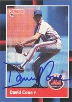 David Cone, New York Mets, 1988 Donruss Autographed Card