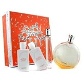 Eau Des Merveilles Gift Set 4 Pcs.[ 3.4 Fl. oz. Eau De Toilette Spray + 1.4 oz. Body Lotion + 1.4 Shower Gel + Miniature EDT Spray] Women by Hermes