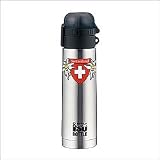 Eco Friendly Alfi ISO Stainless Steel Swiss Cross with Flowers 0.5L Twin-Walled Thermos Drinking Bottle
