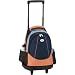 Everest Bags Large Capacity Wheel Backpack Wheeled Backpacks, Navy/Orange/Gray/Black