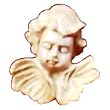 Angel - Olive wood (10x8.5x4.5 cm or 3.9x3.5x1.8") - Christmas Angel