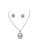 Designer 3pc Set Pendants Necklace White Single Pearl Pendant Jewelry
