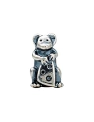 Kera Sterling Silver Mouse with Cheese Bead