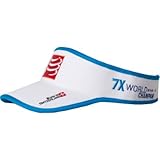 COMPRESSPORT (コンプレスポーツ） スイス発 ヨーロッパで絶大な人気ブランド バイザーキャップ フリーサイズ ランニング トライアスロン テニス (ホワイト) [並行輸入品]