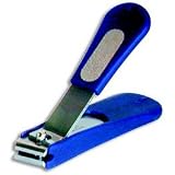 Mehaz Angled Straight Blade Stainless Steel Toenail Clipper + A-Viva Magic 4-Sided Nail Buffer
