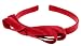 L. Erickson Double Loop Bow Headband - Red 100% Silk Charmeuse