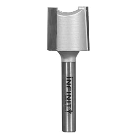 Click here to buy 12-127, 1 4 Shank Straight Router Bit, 1 2 Cutter Diam., 1 Cutter Height by infinity Tools.