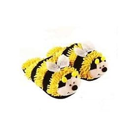 Aromahome and Aroma Home Yellow Bumble Bee Fuzzy Friends Slippers-One Size Fits All